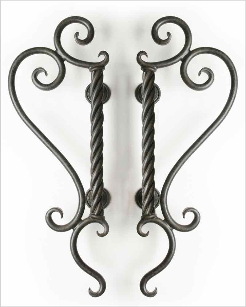 wrought iron door handles