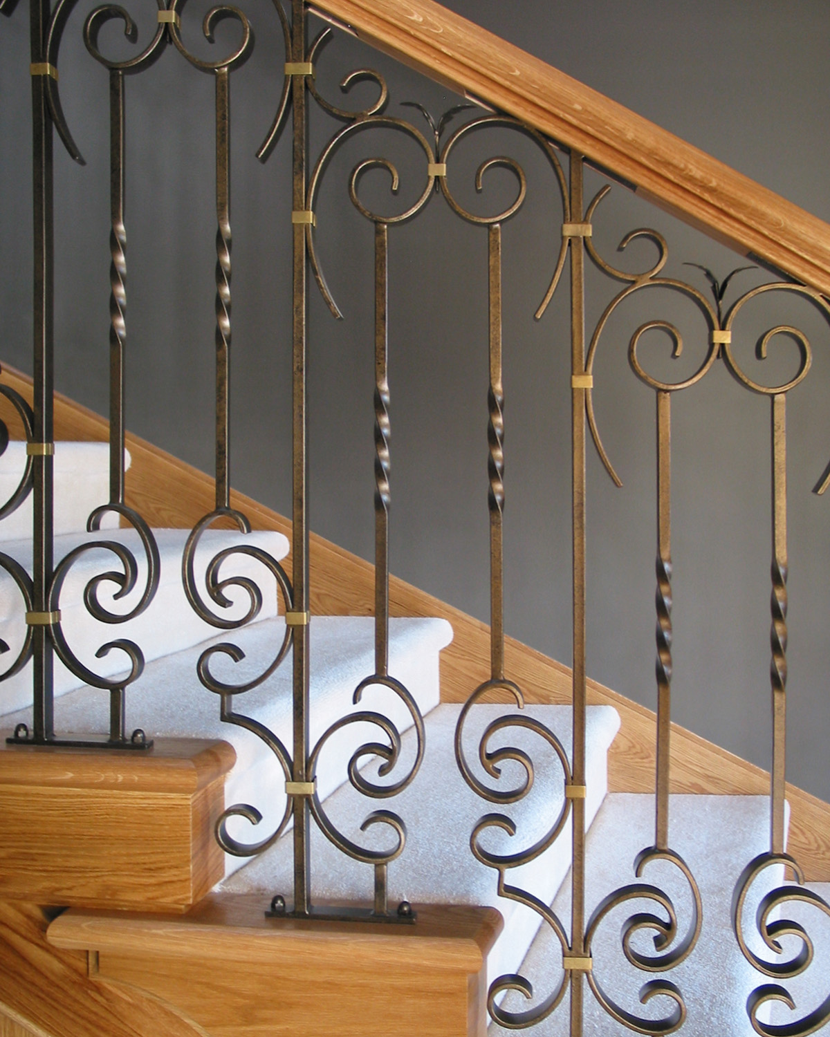 Handcrafted wrought iron balustrade