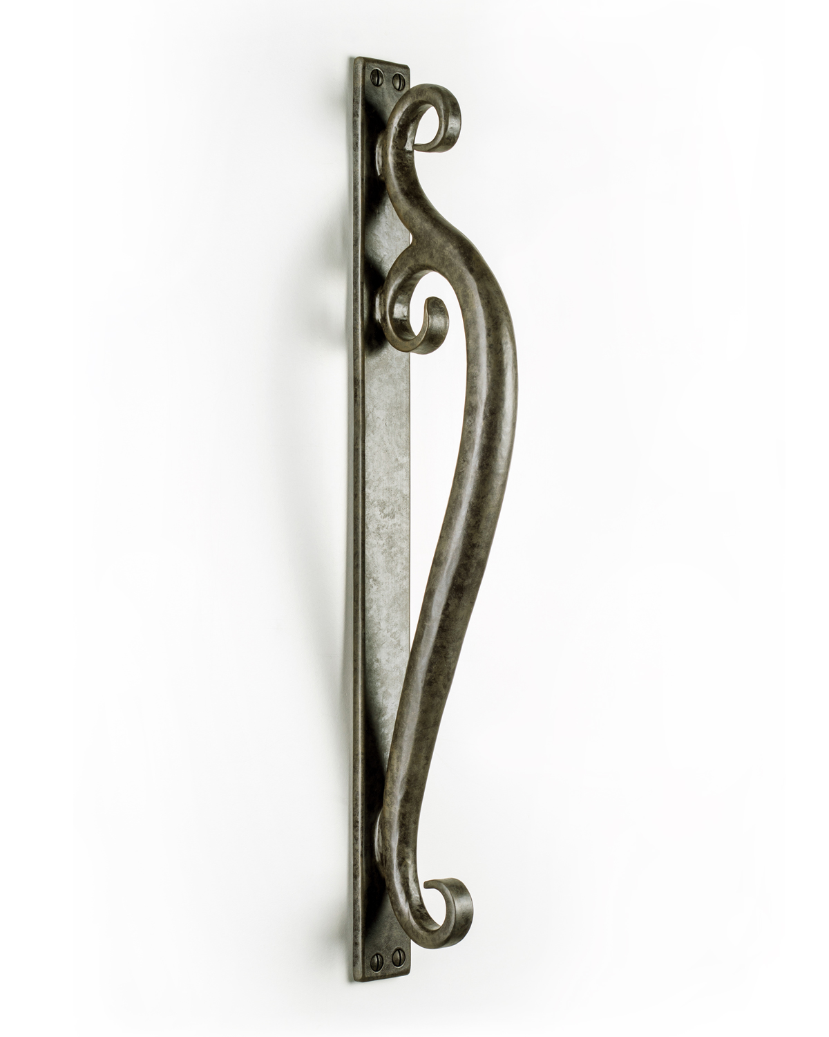 Orion forged scrollwork door handle