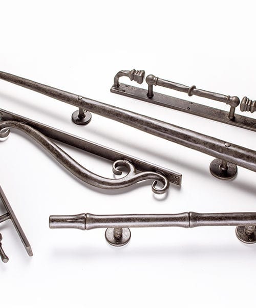 image of five different design door handles